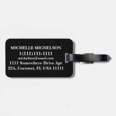 Gemarmerd YS Grill Monogram Bagagelabel (Achterkant horizontaal)