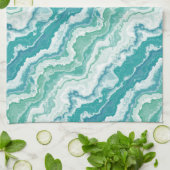 gemarmerd zee schuim : theedoek (Gevouwen)