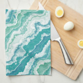 gemarmerd zee schuim : theedoek (Quarter Fold)