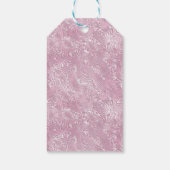 Gemarmerd Zijde Moire Patroon in Stof Roze Cadeaulabel (Achterkant)