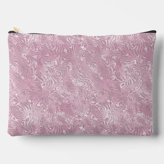 Gemarmerd Zijde Moire Patroon in Stof Roze Etui (Voorkant)