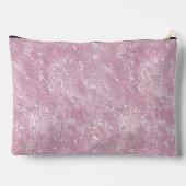 Gemarmerd Zijde Moire Patroon in Stof Roze Etui (Achterkant)
