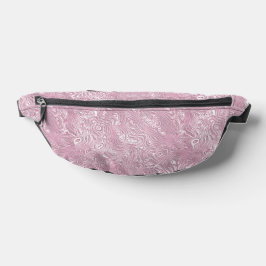 Gemarmerd Zijde Moire Patroon in Stof Roze Heuptasje