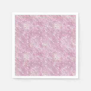 Gemarmerd Zijde Moire Patroon in Stof Roze Servet