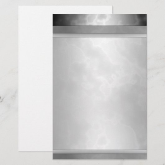 Gemarmerd zwart Briefpapier 5,5 x 8,5 inch (Voorkant / Achterkant)