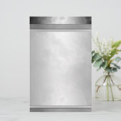 Gemarmerd zwart Briefpapier 5,5 x 8,5 inch (Staand voorkant)