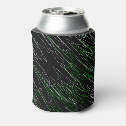 Gemarmerd zwart groen blikjeskoeler (Blikje Achterkant)