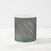 Gemarmerd zwart groen matglas koffiemok (Center)