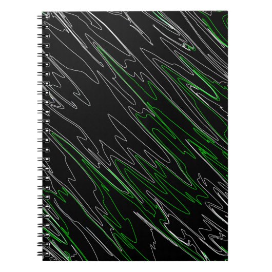 Gemarmerd zwart groen notitieboek (Voorkant)