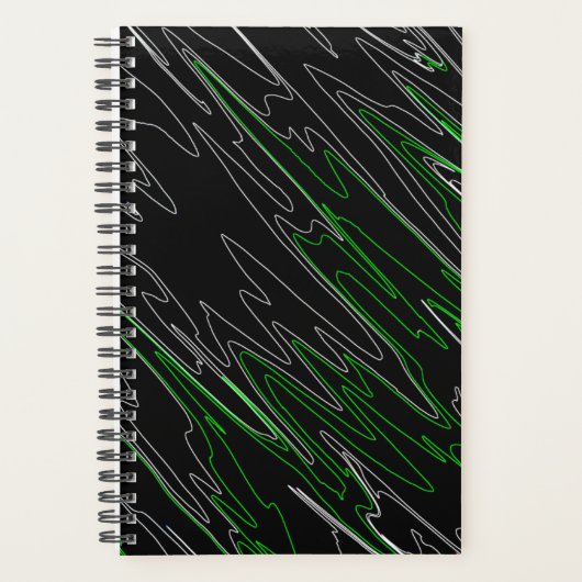 Gemarmerd zwart groen planner (Voorkant)