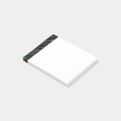 Gemarmerd zwart groen post-it® notes (Schuin)