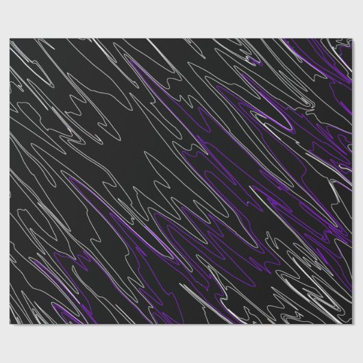 Gemarmerd zwart Paars Cadeaupapier (Vlak)