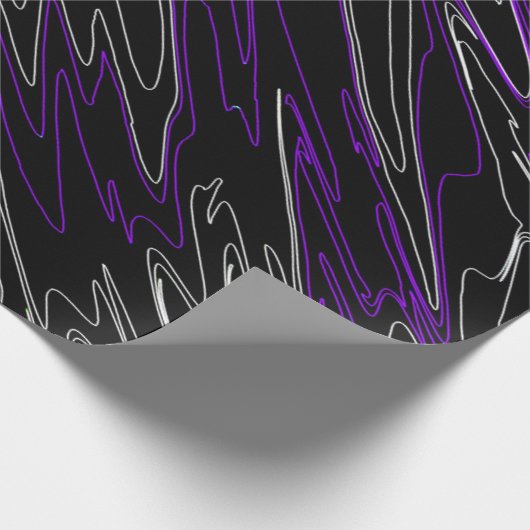 Gemarmerd zwart Paars Cadeaupapier (Hoek)