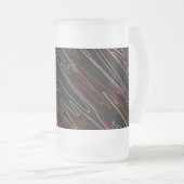 Gemarmerd zwart rood matglas bierpul (Voorkant rechts)