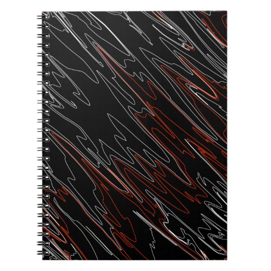 Gemarmerd zwart rood notitieboek (Voorkant)