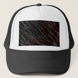 Gemarmerd zwart rood trucker pet
