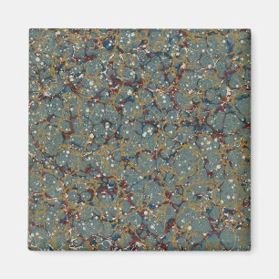 Gemarmerde abstracte schilderij magneet