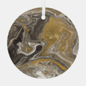 Gemarmerde acryl, natuur-geïnspireerde textuur. glas ornament (Achterkant)