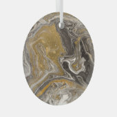 Gemarmerde acryl, natuur-geïnspireerde textuur. glas ornament (Voorkant Rechts)