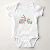 Gemarmerde Baby Bunny Baby Bodysuit (Voorkant)