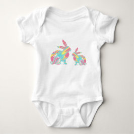 Gemarmerde Baby Bunny Baby Bodysuit