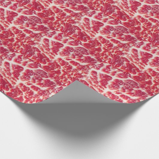 Gemarmerde biefstuk textuur close-up cadeaupapier (Hoek)