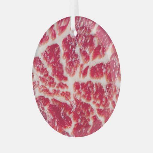 Gemarmerde biefstuk textuur close-up glas ornament (Voorkant links)