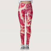 Gemarmerde biefstuk textuur close-up leggings (Voorkant)