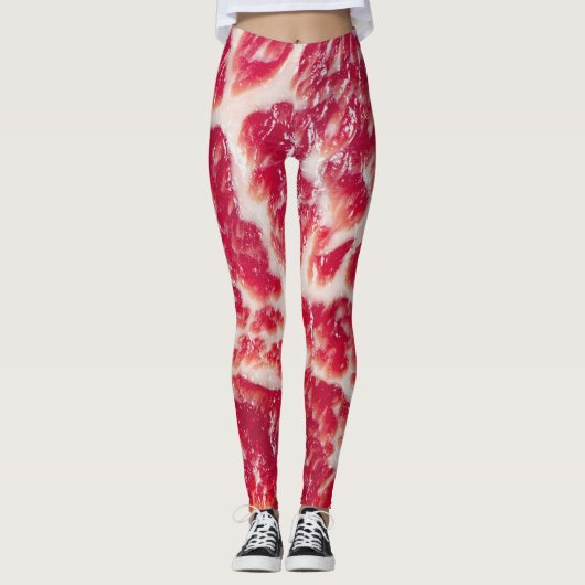 Gemarmerde biefstuk textuur close-up leggings (Voorkant)