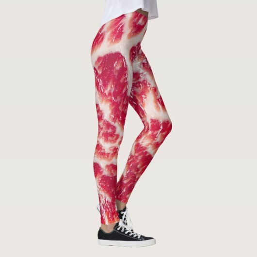 Gemarmerde biefstuk textuur close-up leggings (Rechts)