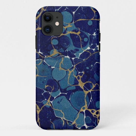Gemarmerde blauwe Apple iPhone 11 Case-Mate iPhone Case (Achterkant)