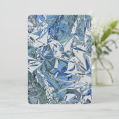 Gemarmerde Blauwe Hortensia en Muscari Metaal Feestdagenkaart (Staand voorkant)