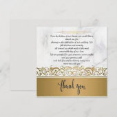  gemarmerde bruiloft Dank je Bedankkaart (Voorkant / Achterkant)