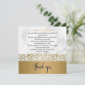  gemarmerde bruiloft Dank je Bedankkaart (Staand voorkant)