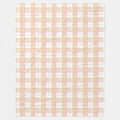 Gemarmerde champagne perzik roze geruite fleece deken (Voorkant)