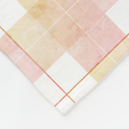 Gemarmerde champagne perzik roze geruite fleece deken