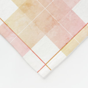 Gemarmerde champagne perzik roze geruite fleece deken