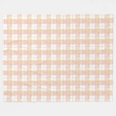 Gemarmerde Champagne Perzik Roze Schotse Ruit Fleece Deken (Voorkant (Horizontaal))