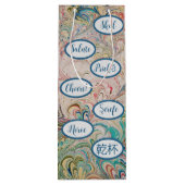 gemarmerde Cheers Gift Bag Wijn Cadeautas (Achterkant)