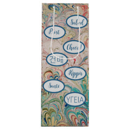 gemarmerde Cheers Gift Bag Wijn Cadeautas