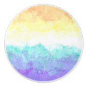 Gemarmerde Draaierige Boho Abstract Genderfaun Pri Keramische Knop (Voorkant)