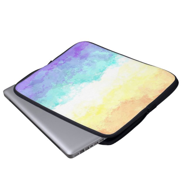 Gemarmerde Draaierige Boho Abstract Genderfaun Pri Laptop Sleeve (Voorkant onderkant)
