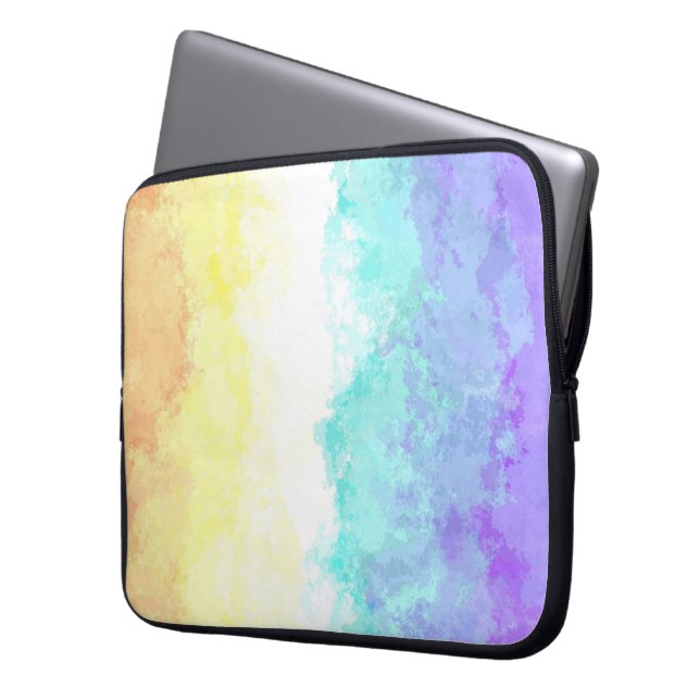 Gemarmerde Draaierige Boho Abstract Genderfaun Pri Laptop Sleeve (Voorkant Links)