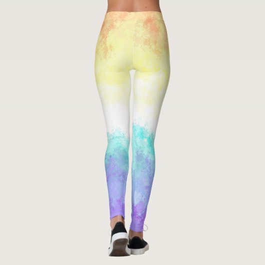 Gemarmerde Draaierige Boho Abstract Genderfaun Pri Leggings (Achterkant)