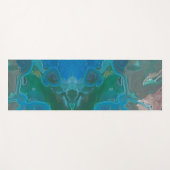 Gemarmerde edelsteen blauw groen abstract yogamat (Voorkant (horizontaal))