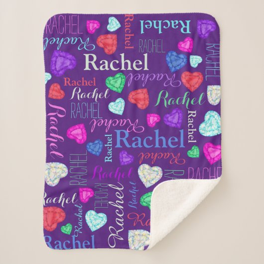 Gemarmerde edelstenen, aangepaste naam Rachel Sherpa Deken (Voorkant)