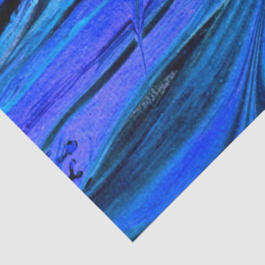 Gemarmerde fractale Abstracte blauwe ontkoppeling Tissuepapier (Detail)