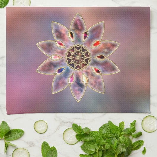 Gemarmerde Galaxies Kitchen Towel Theedoek (Gevouwen)