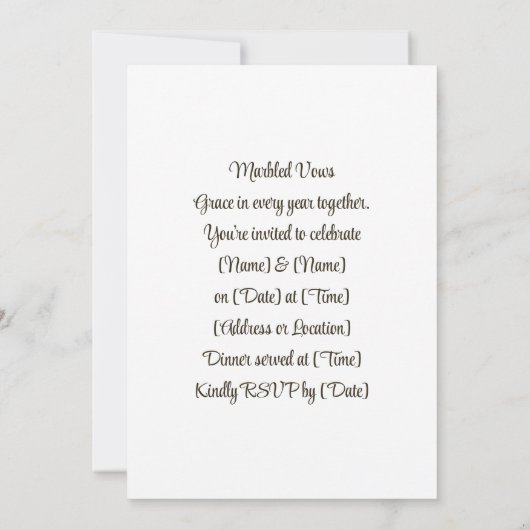 gemarmerde geloften | elegante aarde kaart (Achterkant)