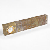 Gemarmerde Golden Wet Cedar Art Pattern Keramische Naambordje